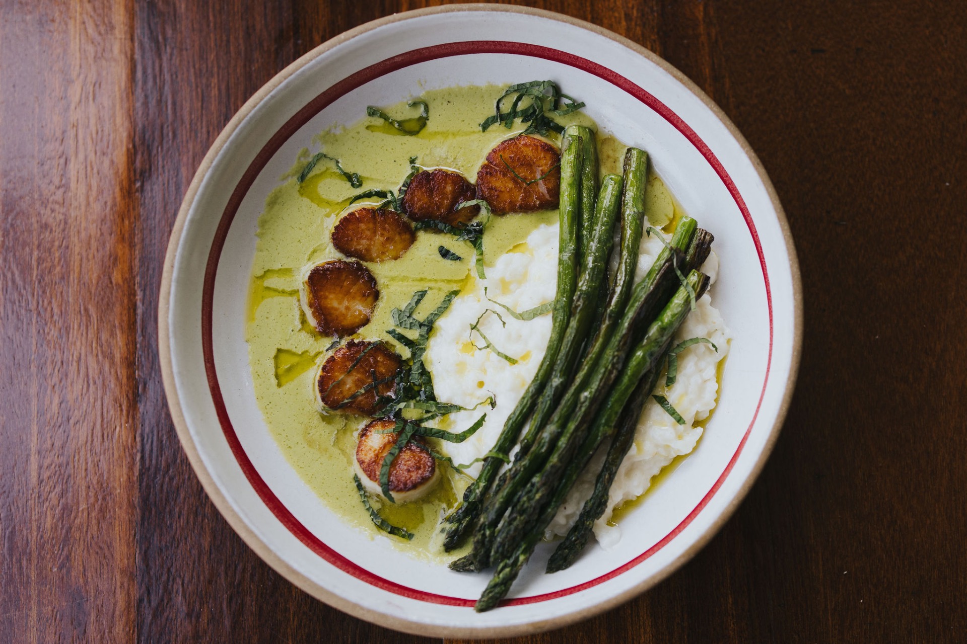 Seasonal kitchen plate with fresh local ingredients